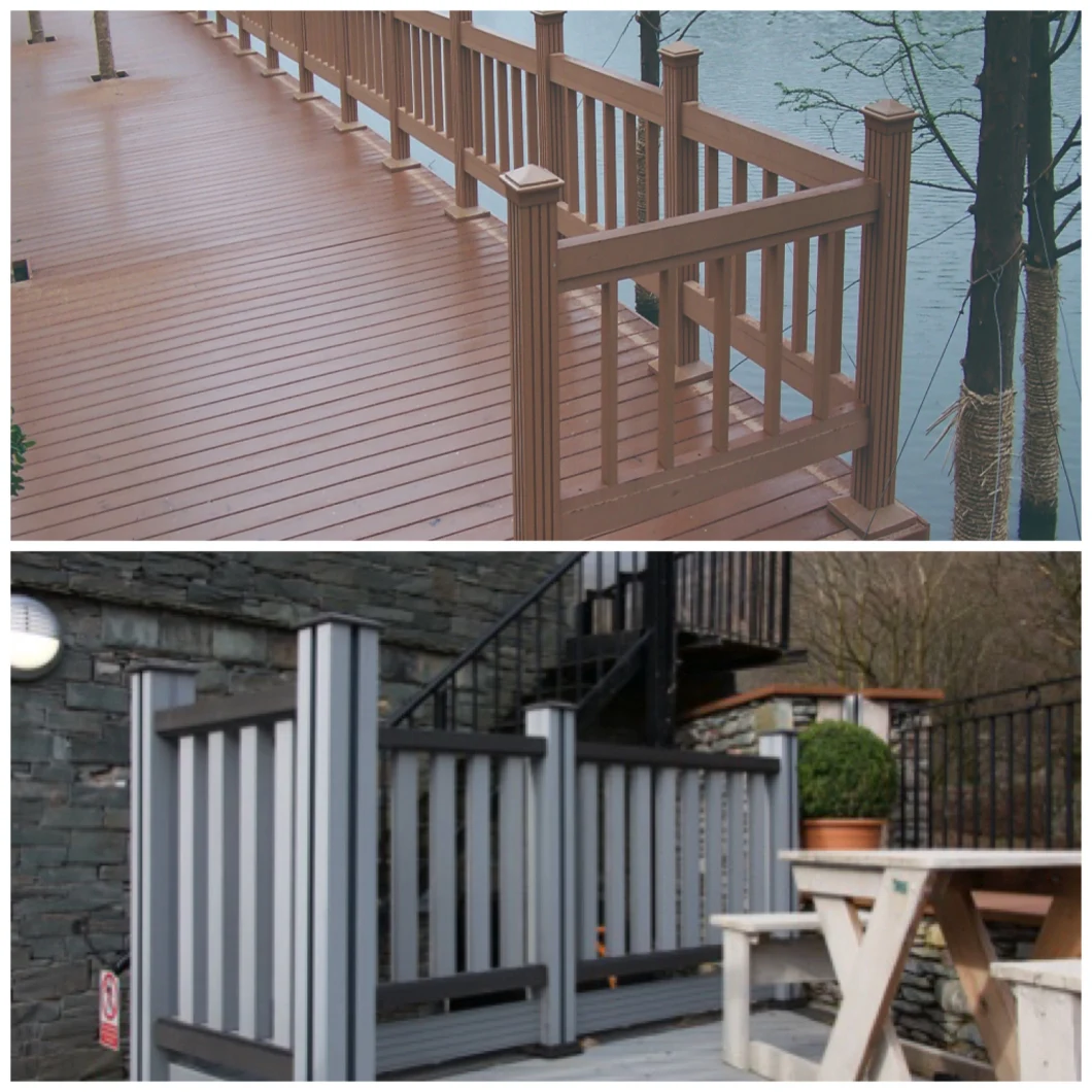 Outdoor Home and Garden Veranda Patio Landscaping Easy Installation Deco Decking Composite Wood WPC Railings