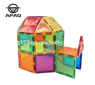 Haste LED Light 3D Magnetic Building Blocks Plástico DIY Brinquedo de Construção Brinquedo Educativo Azulejos Magnéticos